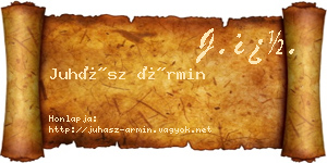 Juhász Ármin névjegykártya